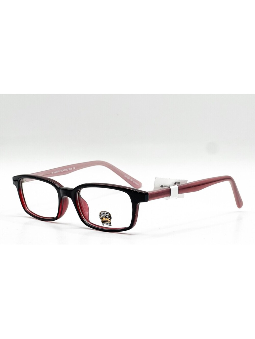 D'Amato Eywear Dk246 Blk/Bur Black/Burgundy Authentic Eyeglasses 46-16-135